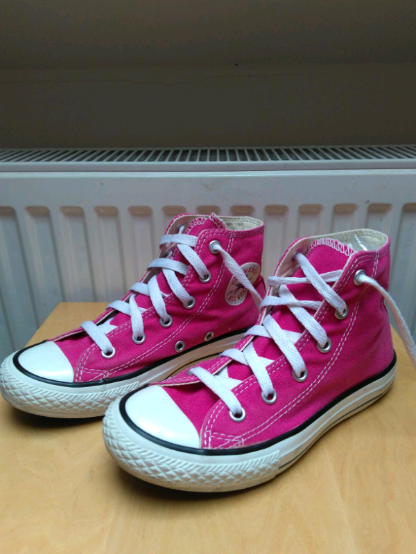 bright pink converse high tops